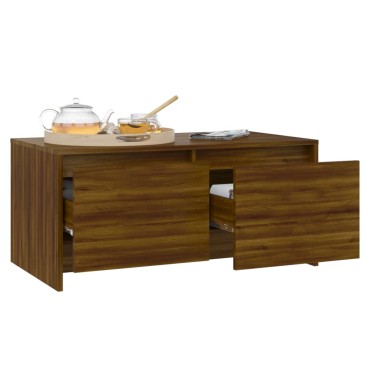 vidaXL Τραπεζάκι Σαλονιού Καφέ Δρυς 90x50x41,5cm Επεξεργασμένο Ξύλο 1 τεμ.