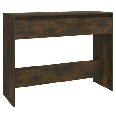 vidaXL Τραπέζι Κονσόλα Καπνιστή Δρυς 100x35x76,5cm Επεξ. Ξύλο 1 τεμ.