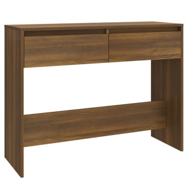 vidaXL Τραπέζι Κονσόλα Καφέ Δρυς 100x35x76,5cm Επεξεργασμένο Ξύλο 1 τεμ.