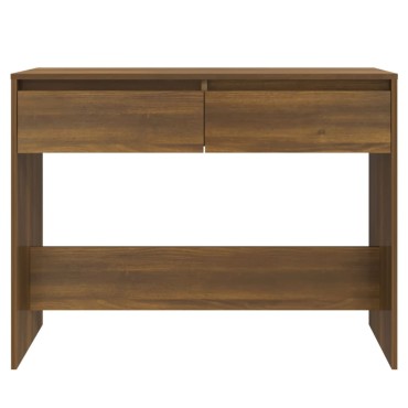 vidaXL Τραπέζι Κονσόλα Καφέ Δρυς 100x35x76,5cm Επεξεργασμένο Ξύλο 1 τεμ.