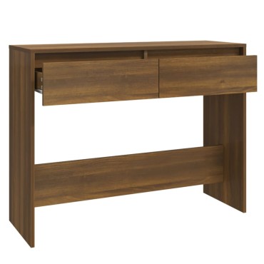 vidaXL Τραπέζι Κονσόλα Καφέ Δρυς 100x35x76,5cm Επεξεργασμένο Ξύλο 1 τεμ.