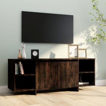 vidaXL Έπιπλο Τηλεόρασης Καπνιστή Δρυς 130x35x50cm από Μοριοσανίδα