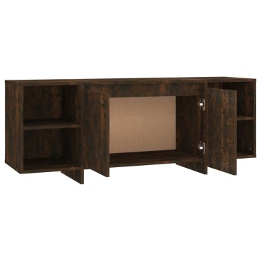 vidaXL Έπιπλο Τηλεόρασης Καπνιστή Δρυς 130x35x50cm από Μοριοσανίδα