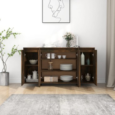 vidaXL Ντουλάπι Καπνιστή Δρυς 135x41x75cm Επεξεργασμένο Ξύλο 1 τεμ.