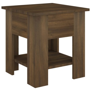 vidaXL Τραπεζάκι Σαλονιού Καφέ Δρυς 40x40x42cm από Επεξ. Ξύλο 1 τεμ.