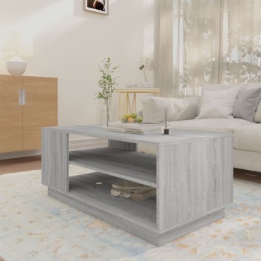 vidaXL Τραπεζάκι Σαλονιού Γκρι Sonoma 102x55x43cm από Μοριοσανίδα 1 τεμ.