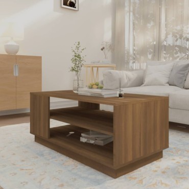 vidaXL Τραπεζάκι Σαλονιού Καφέ Δρυς 102x55x43cm Επεξεργασμένο Ξύλο 1 τεμ.