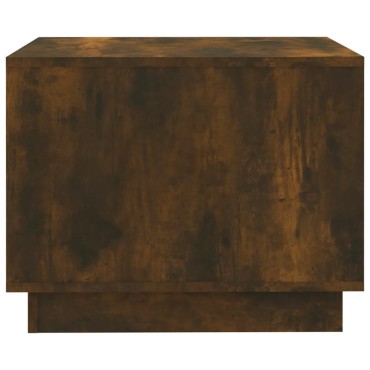 vidaXL Τραπεζάκι Σαλονιού Καπνιστή Δρυς 55x55x43cm Επεξεργ. Ξύλο 1 τεμ.