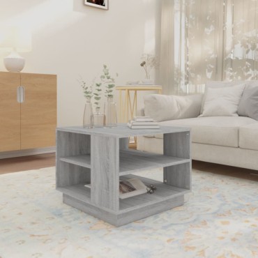 vidaXL Τραπεζάκι Σαλονιού Γκρι Sonoma 55x55x43cm Επεξεργασμένο Ξύλο 1 τεμ.
