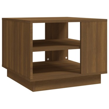 vidaXL Τραπεζάκι Σαλονιού Καφέ Δρυς 55x55x43cm Μοριοσανίδα 1 τεμ.