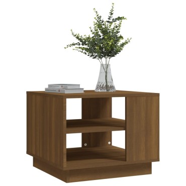 vidaXL Τραπεζάκι Σαλονιού Καφέ Δρυς 55x55x43cm Μοριοσανίδα 1 τεμ.