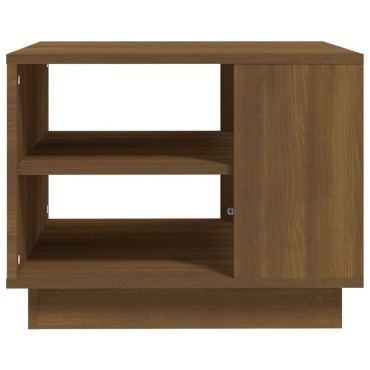 vidaXL Τραπεζάκι Σαλονιού Καφέ Δρυς 55x55x43cm Μοριοσανίδα 1 τεμ.
