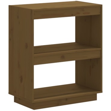 vidaXL Βιβλιοθήκη Μελί 60x35x71cm από Μασίφ Ξύλο Πεύκου 1 τεμ.