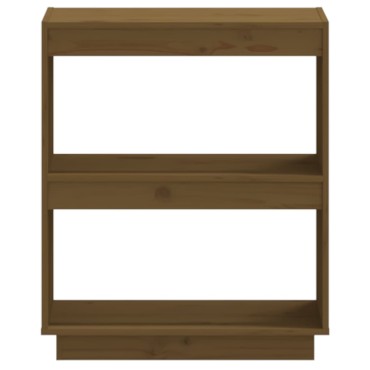 vidaXL Βιβλιοθήκη Μελί 60x35x71cm από Μασίφ Ξύλο Πεύκου 1 τεμ.