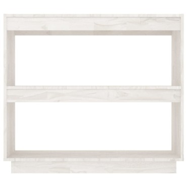 vidaXL Βιβλιοθήκη Λευκή 80x35x71cm από Μασίφ Ξύλο Πεύκου 1 τεμ.