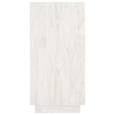vidaXL Βιβλιοθήκη Λευκή 80x35x71cm από Μασίφ Ξύλο Πεύκου 1 τεμ.