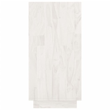 vidaXL Βιβλιοθήκη Λευκή 80x35x71cm από Μασίφ Ξύλο Πεύκου 1 τεμ.