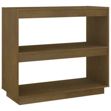 vidaXL Βιβλιοθήκη Καφέ Μελί 80x35x71cm από Μασίφ Ξύλο Πεύκου 1 τεμ.