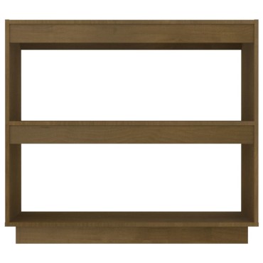 vidaXL Βιβλιοθήκη Καφέ Μελί 80x35x71cm από Μασίφ Ξύλο Πεύκου 1 τεμ.
