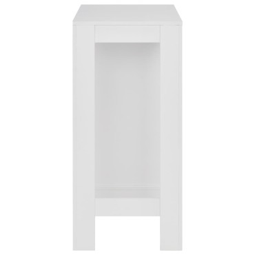 vidaXL Τραπέζι Μπαρ με Ράφια Λευκό 110x50x103cm 1 τεμ.