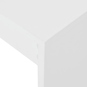 vidaXL Τραπέζι Μπαρ με Ράφια Λευκό 110x50x103cm 1 τεμ.