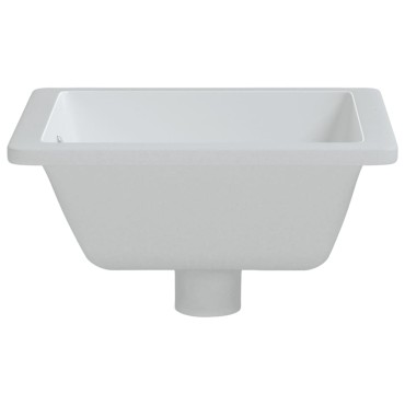 vidaXL Νιπτήρας Μπάνιου Ορθογώνιος Λευκός 39x30x18,5 εκ. Κεραμικός