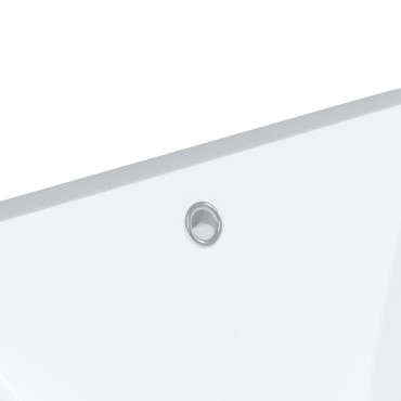 vidaXL Νιπτήρας Μπάνιου Ορθογώνιος Λευκός 39x30x18,5 εκ. Κεραμικός