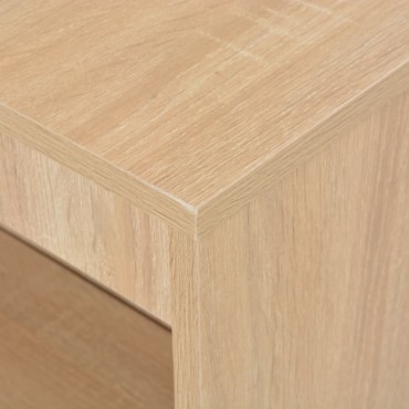 vidaXL Τραπέζι Μπαρ με Ράφι Χρώμα Δρυός 110x50x103cm 1 τεμ.