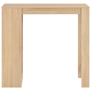 vidaXL Τραπέζι Μπαρ με Ράφι Χρώμα Δρυός 110x50x103cm 1 τεμ.
