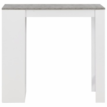 vidaXL Τραπέζι Μπαρ με Ράφι Λευκό 110x50x103cm 1 τεμ.