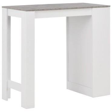 vidaXL Τραπέζι Μπαρ με Ράφι Λευκό 110x50x103cm 1 τεμ.