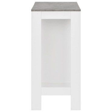 vidaXL Τραπέζι Μπαρ με Ράφι Λευκό 110x50x103cm 1 τεμ.