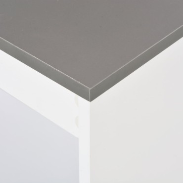 vidaXL Τραπέζι Μπαρ με Ράφι Λευκό 110x50x103cm 1 τεμ.