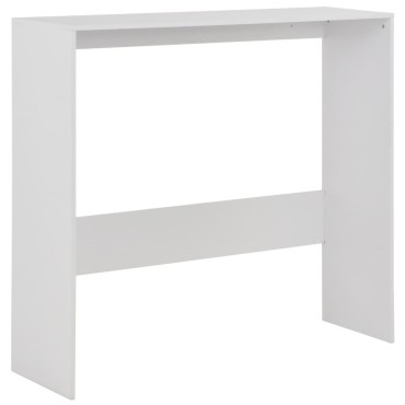 vidaXL Τραπέζι Μπαρ με 2 Επιφάνειες Λευκό 130x40x120cm 1 τεμ.