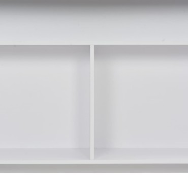 vidaXL Τραπέζι Μπαρ με 2 Επιφάνειες Λευκό 130x40x120cm 1 τεμ.