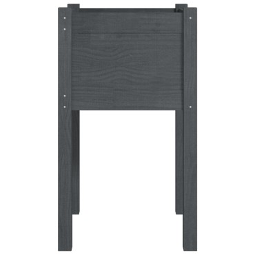 vidaXL Ζαρντινιέρες 2 τεμ. Γκρι 40 x 40 x 70 εκ. Μασίφ Ξύλο Πεύκου