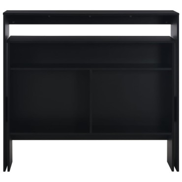 vidaXL Τραπέζι Μπαρ με 2 Επιφάνειες Χρώμα Μαύρο 130x40x120cm 1 τεμ.