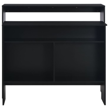 vidaXL Τραπέζι Μπαρ με 2 Επιφάνειες Χρώμα Μαύρο 130x40x120cm 1 τεμ.