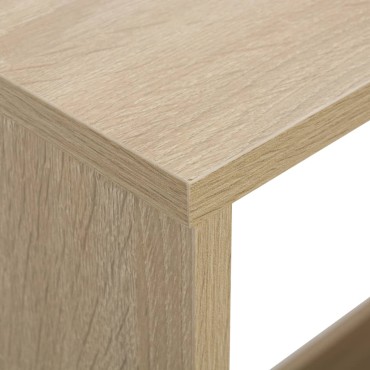 vidaXL Τραπέζι Μπαρ με 2 Επιφάνειες Χρώμα Δρυός 130x40x120cm 1 τεμ.