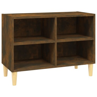 vidaXL Έπιπλο Τηλεόρασης Καπνιστή Δρυς 69,5x30x50cm Μασίφ Ξύλ. Πόδια