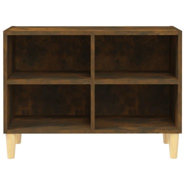 vidaXL Έπιπλο Τηλεόρασης Καπνιστή Δρυς 69,5x30x50cm Μασίφ Ξύλ. Πόδια