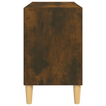 vidaXL Έπιπλο Τηλεόρασης Καπνιστή Δρυς 69,5x30x50cm Μασίφ Ξύλ. Πόδια