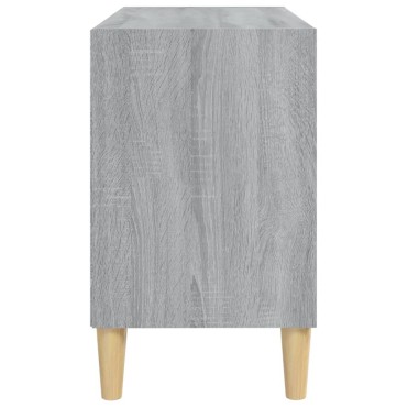 vidaXL Έπιπλο Τηλεόρασης Γκρι Sonoma 69,5x30x50cm & Μασίφ Ξύλινα Πόδια