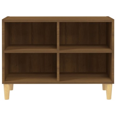 vidaXL Έπιπλο Τηλεόρασης Καφέ Δρυς 69,5x30x50cm Μασίφ Ξύλινα Πόδια