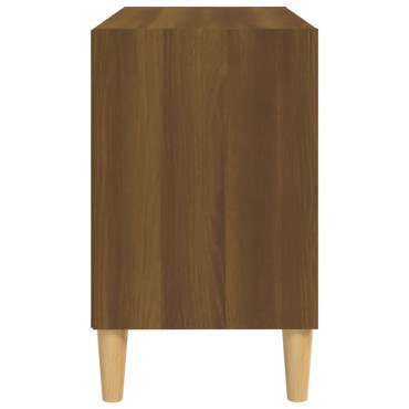 vidaXL Έπιπλο Τηλεόρασης Καφέ Δρυς 69,5x30x50cm Μασίφ Ξύλινα Πόδια