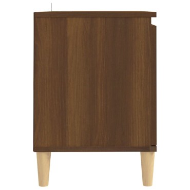 vidaXL Έπιπλο Τηλεόρασης Καφέ Δρυς 103,5x35x50cm Μασίφ Ξύλινα Πόδια
