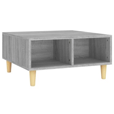 vidaXL Τραπεζάκι Σαλονιού Γκρι Sonoma 60x60x30cm από Μοριοσανίδα 1 τεμ.