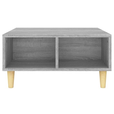 vidaXL Τραπεζάκι Σαλονιού Γκρι Sonoma 60x60x30cm από Μοριοσανίδα 1 τεμ.