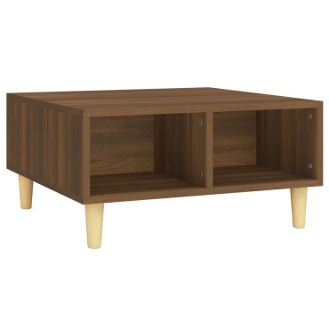 vidaXL Τραπεζάκι Σαλονιού Καφέ Δρυς 60x60x30cm Επεξεργασμένο Ξύλο 1 τεμ.