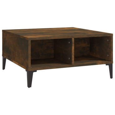 vidaXL Τραπεζάκι Σαλονιού Καπνιστή Δρυς 60x60x30cm από Μοριοσανίδα 1 τεμ.